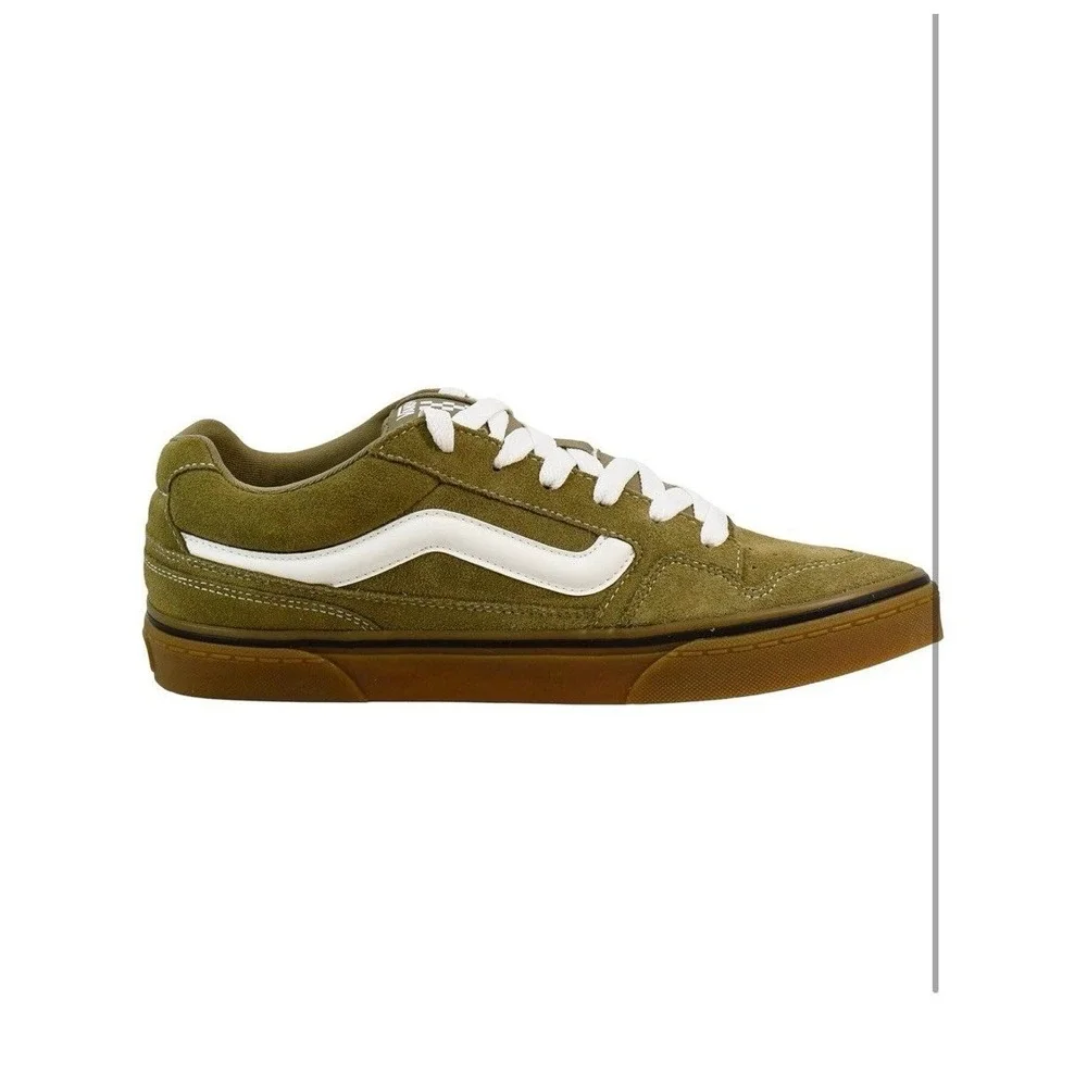 NEW IN BOX Vans Men's Caldrone Sneaker, Suede Gum Olive, 8 M US